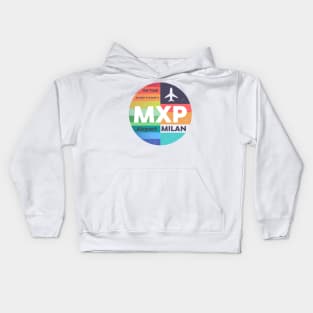 Milan MXP airport symbol Kids Hoodie